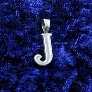 Sterling silver J charm